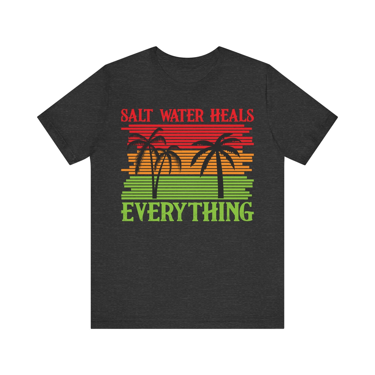 Men's T Shirt Black Salt Water Jersey Short Sleeve Tee Crew Neck