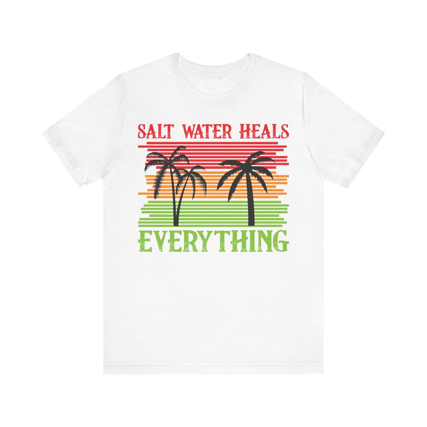 Men's T Shirt Black Salt Water Jersey Short Sleeve Tee Crew Neck