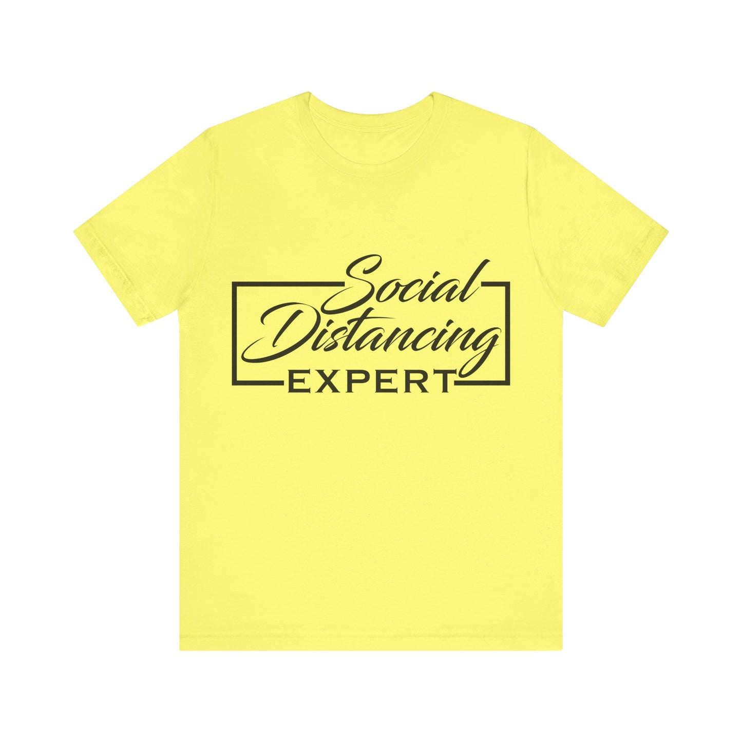 Men's T Shirt Short Sleeve Social Distancing Expert Jersey Tee Crew Neck