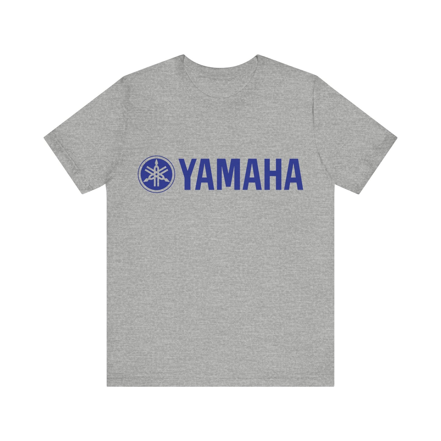 Unisex T Shirt Short Sleeve Yamaha Motors Blue Logo Jersey Crew Neck Regular Fit