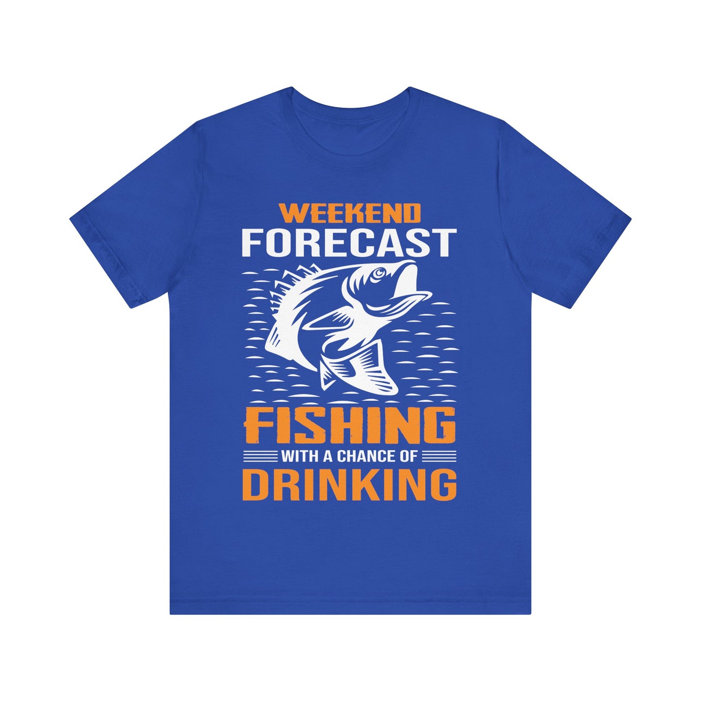 Unisex T Shirt Fishing Weekend Jersey Short Sleeve Tee Crew Neck