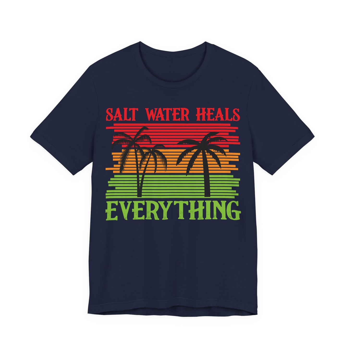 Men's T Shirt Black Salt Water Jersey Short Sleeve Tee Crew Neck