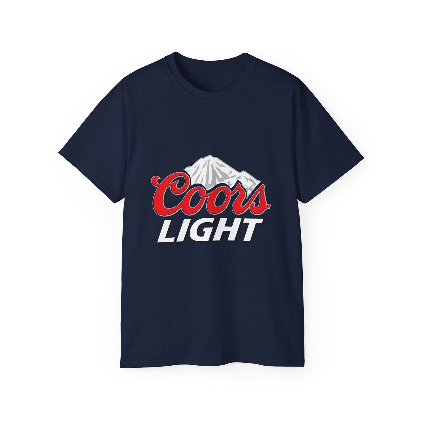 White T Shirt Coors Lite Beer Logo Short Sleeve Jersey Tee White Unisex Classic Fit Quality Cotton