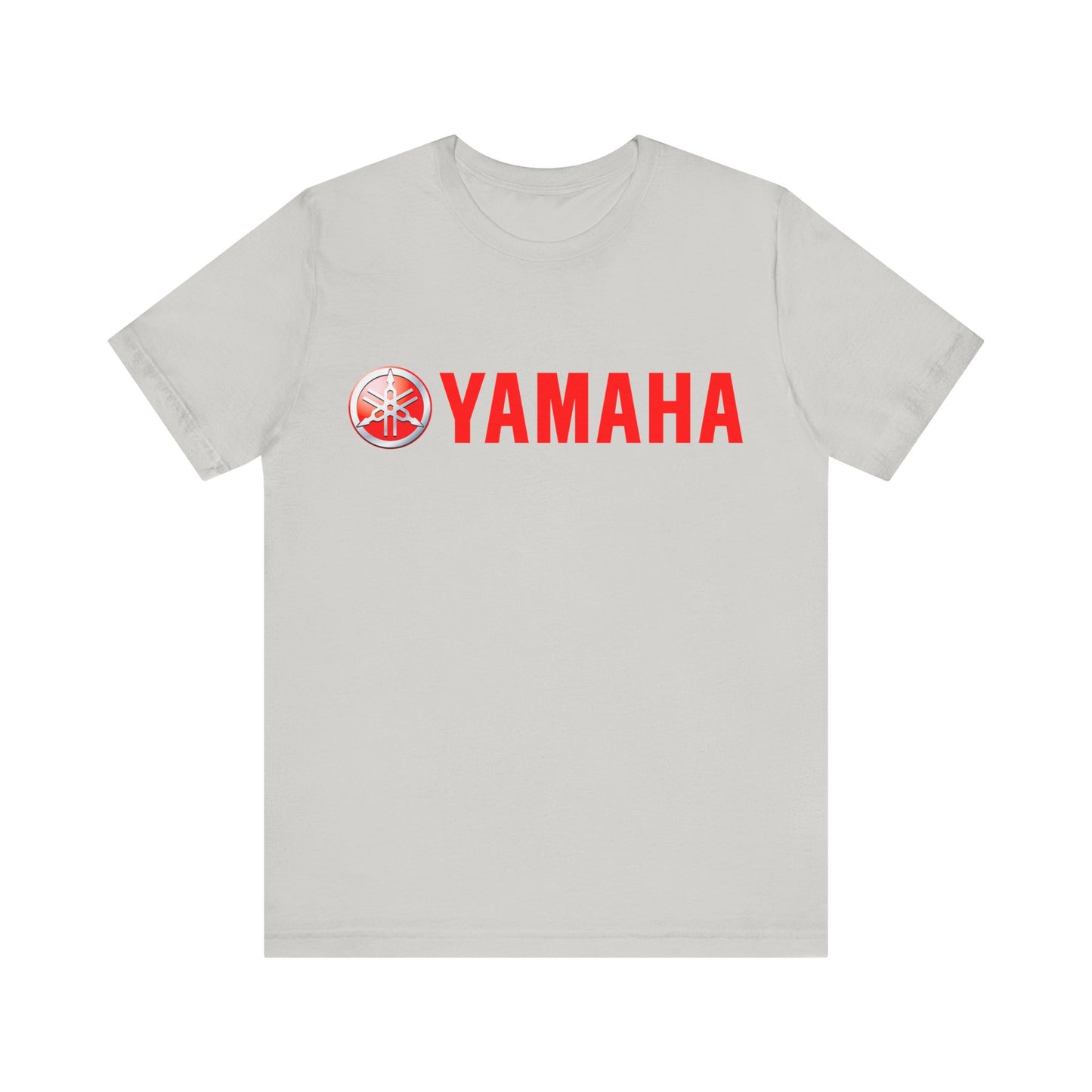 Unisex T Shirt Short Sleeve Yamaha Motors Red Logo Double Sided Jersey Crew Neck