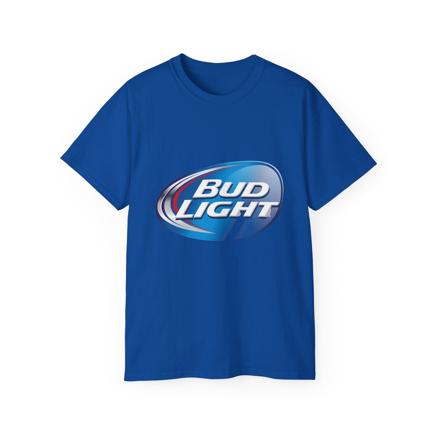 White T Shirt Bud Light Beer Logo Unisex Short Sleeve Jersey Tee White Black Blue Navy Colors Classic Fit Quality Cotton