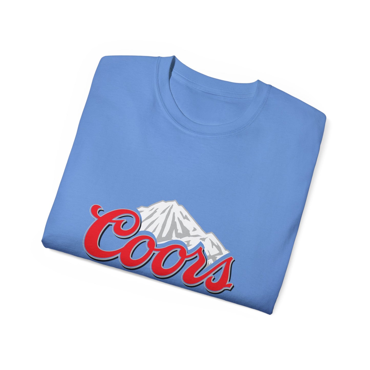 White T Shirt Coors Lite Beer Logo Short Sleeve Jersey Tee White Unisex Classic Fit Quality Cotton