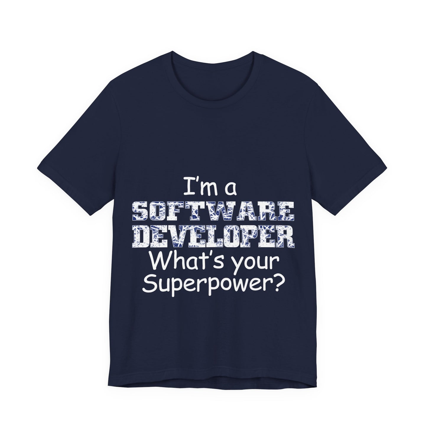 Men's T Shirt Crew Neck Short Sleeve Jersey Tee Software Developer