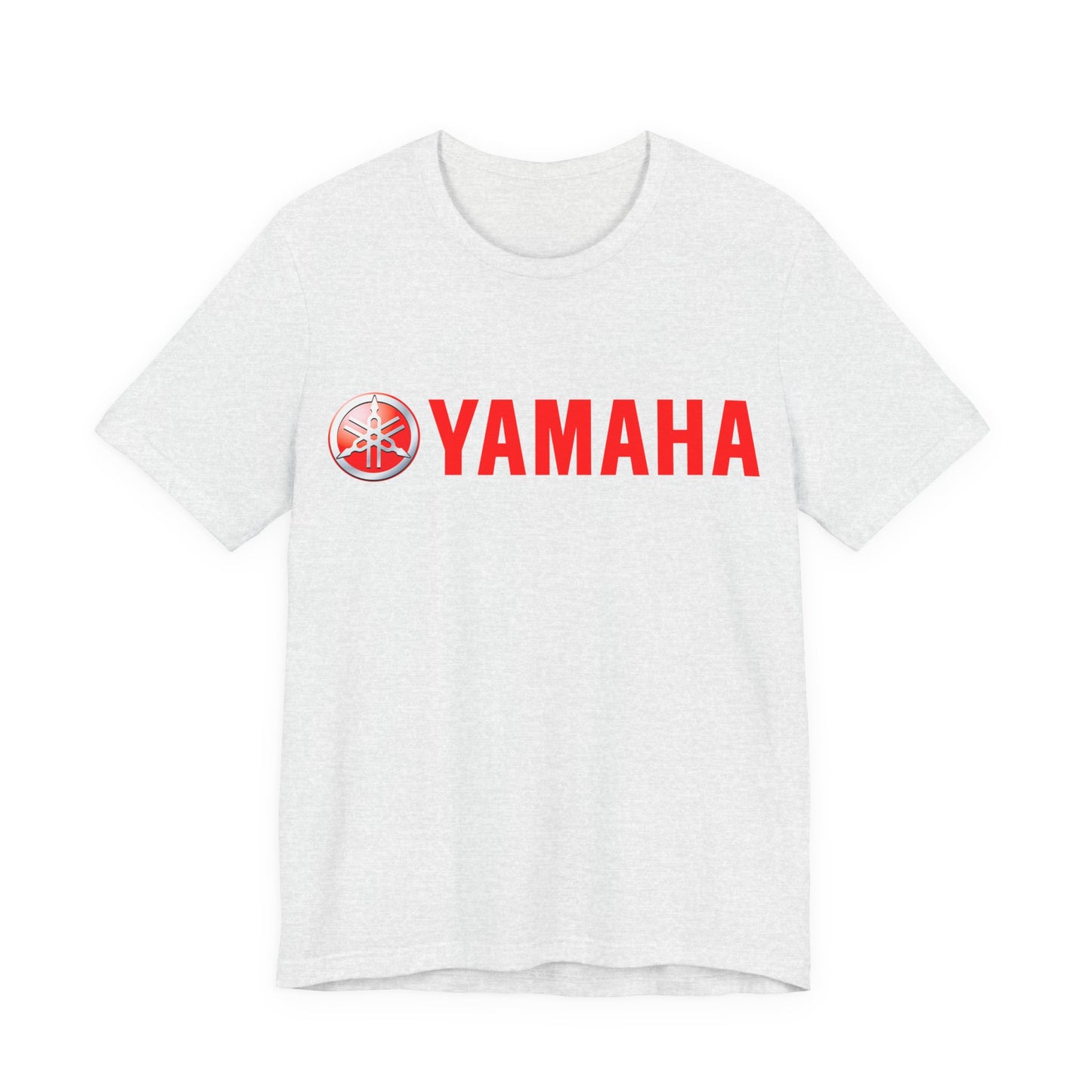 Unisex T Shirt Short Sleeve Yamaha Motors Red Logo Double Sided Jersey Crew Neck