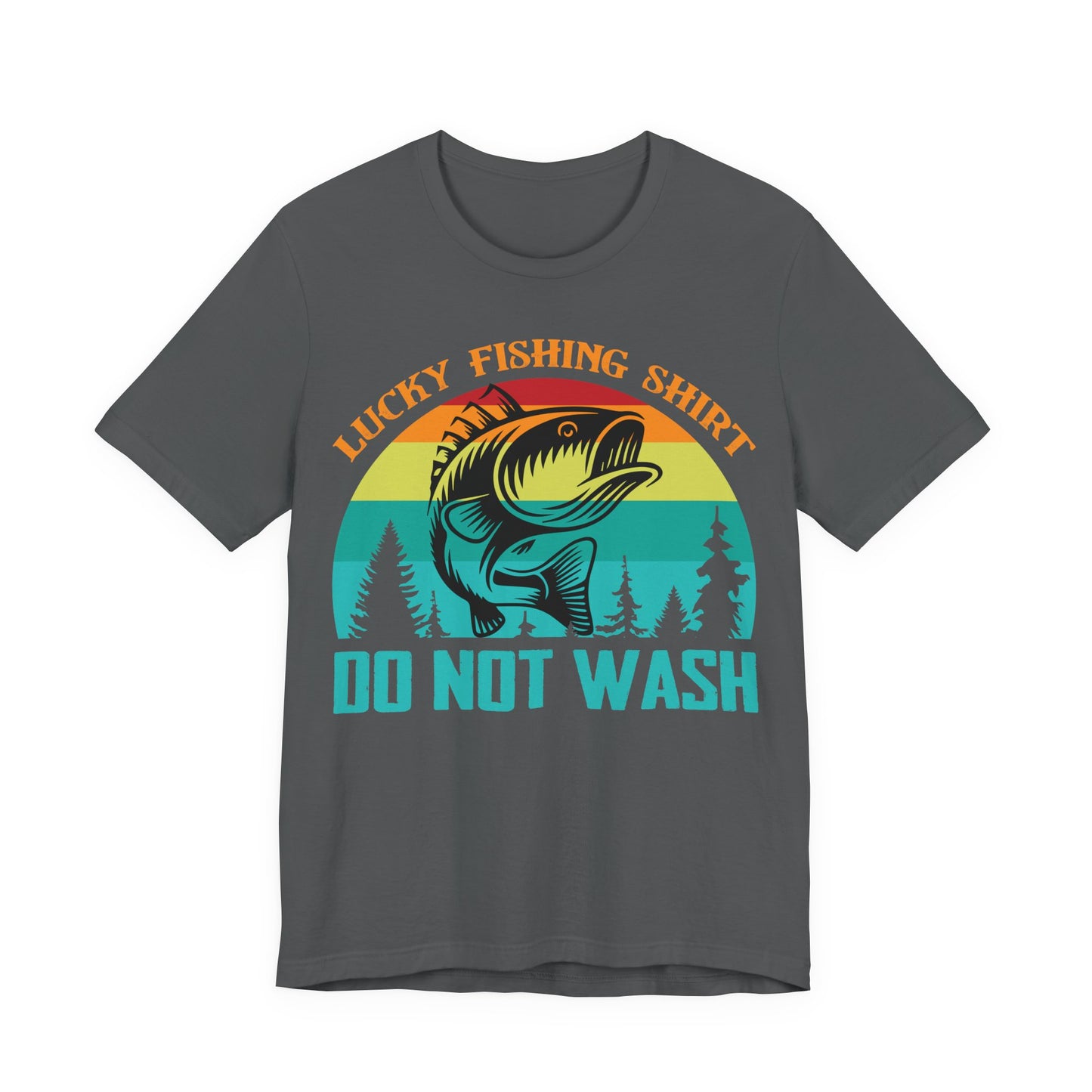 Unisex T Shirt Lucky Fishing T Shirt Jersey Short Sleeve Tee Crew Neck Black