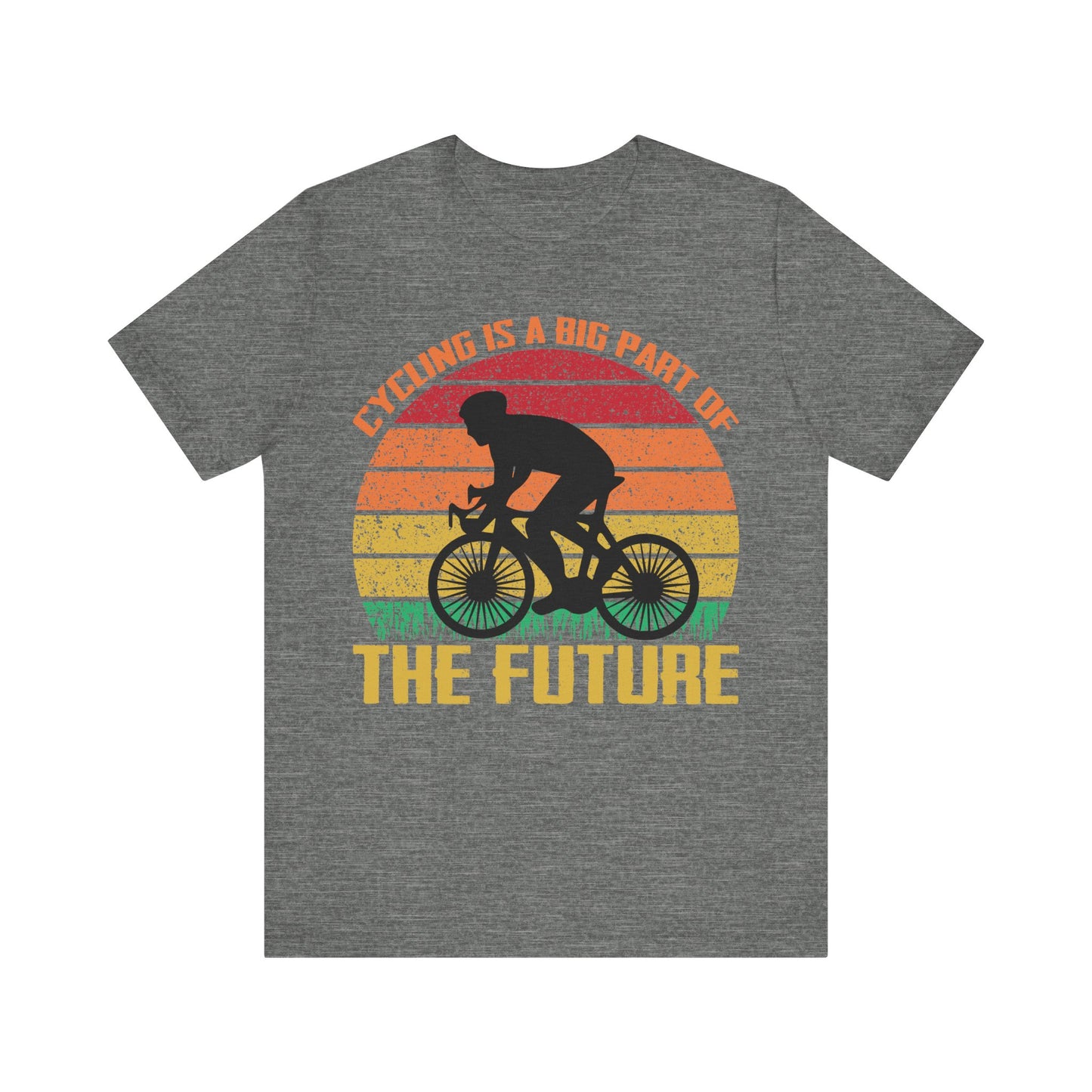 Men's T Shirt Black Short Sleeve Tee Crew Neck Cycling Is Future Jersey Tee