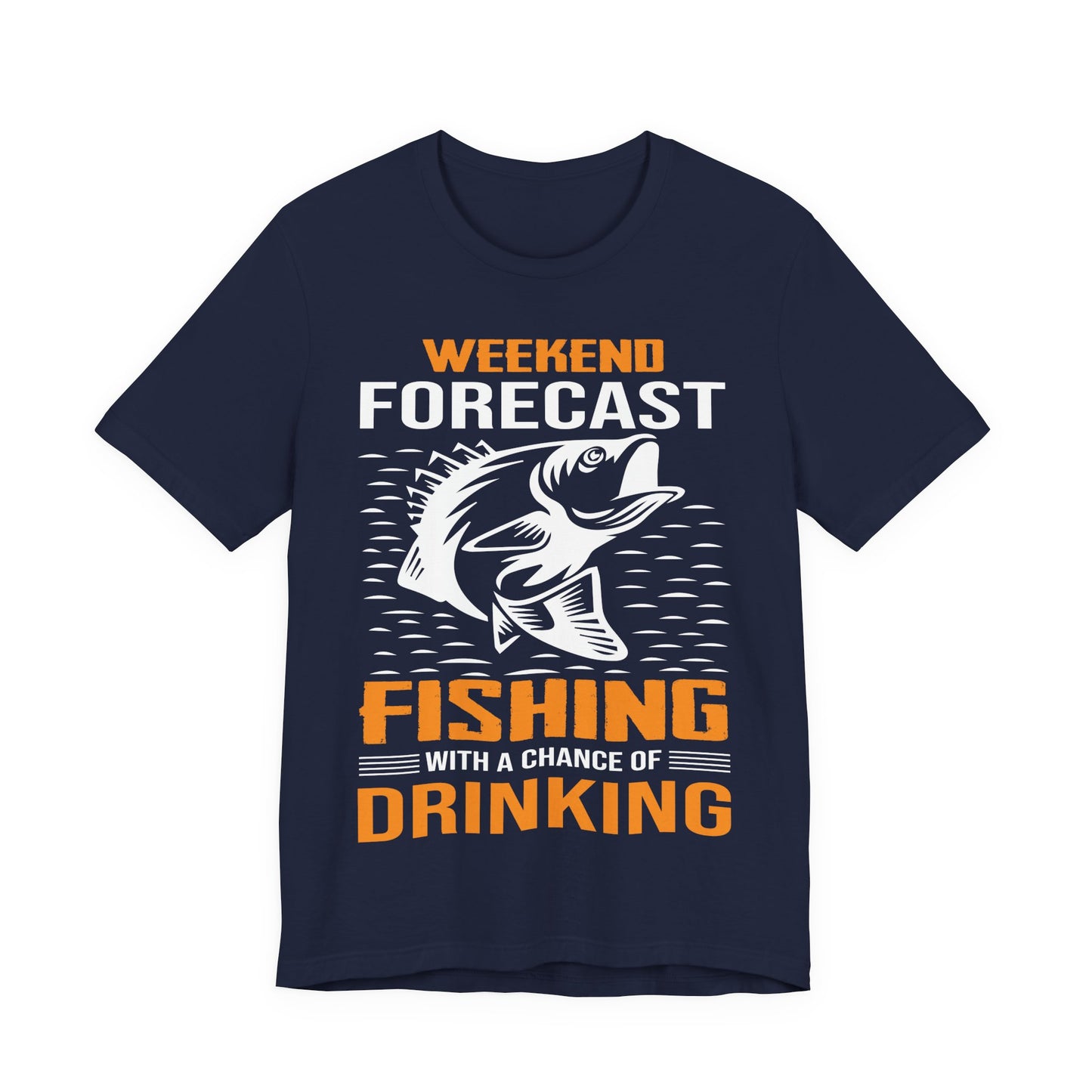 Unisex T Shirt Fishing Weekend Jersey Short Sleeve Tee Crew Neck