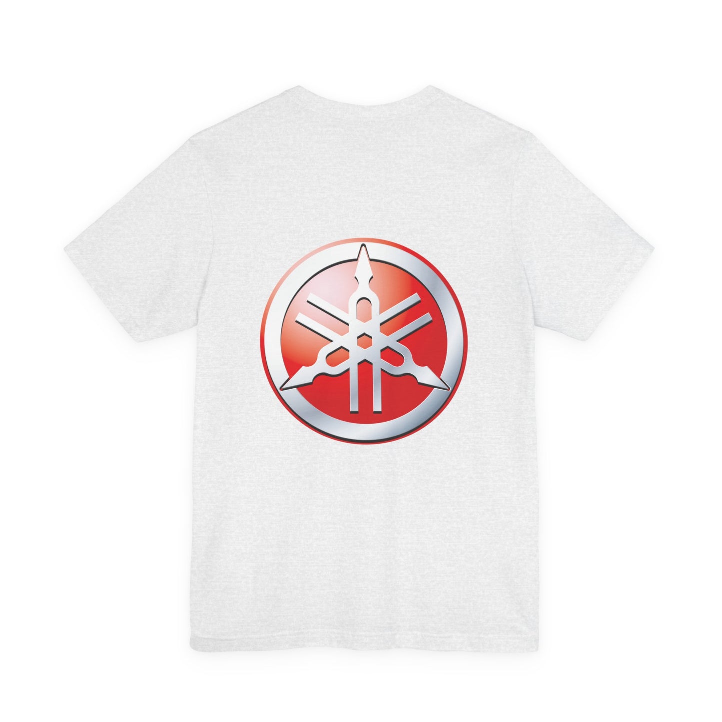 Unisex T Shirt Short Sleeve Yamaha Motors Red Logo Double Sided Jersey Crew Neck