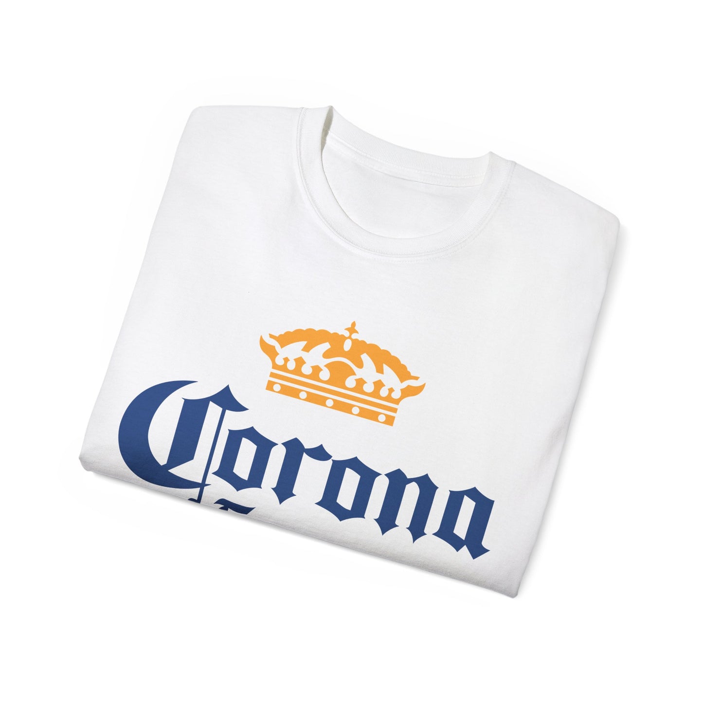 White T-Shirt Corona Extra Beer Logo Short Sleeve Jersey Tee White Unisex Classic Fit Quality Cotton