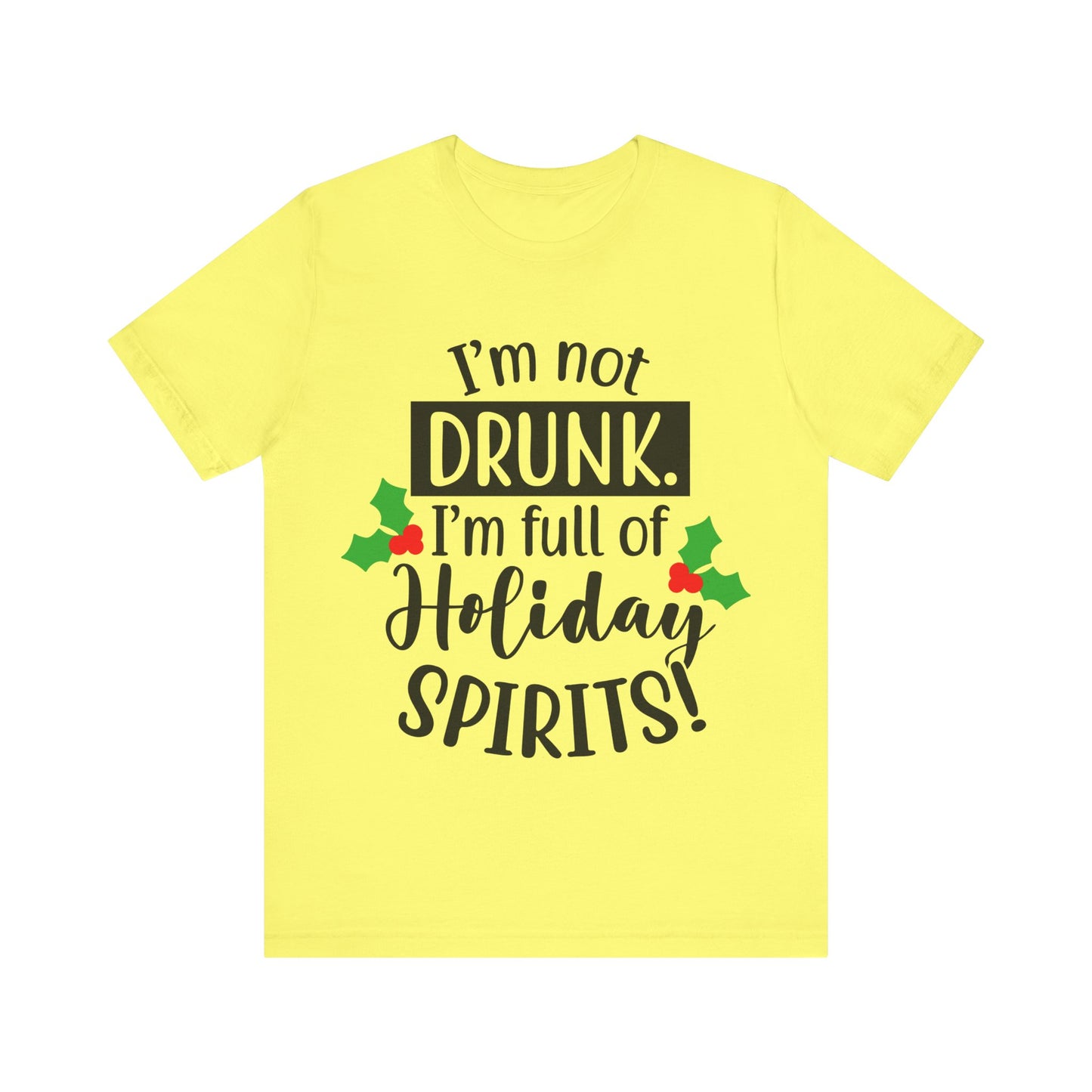 Men's T Shirt Short Sleeve I'm Not Drunk Jersey Tee Crew Neck
