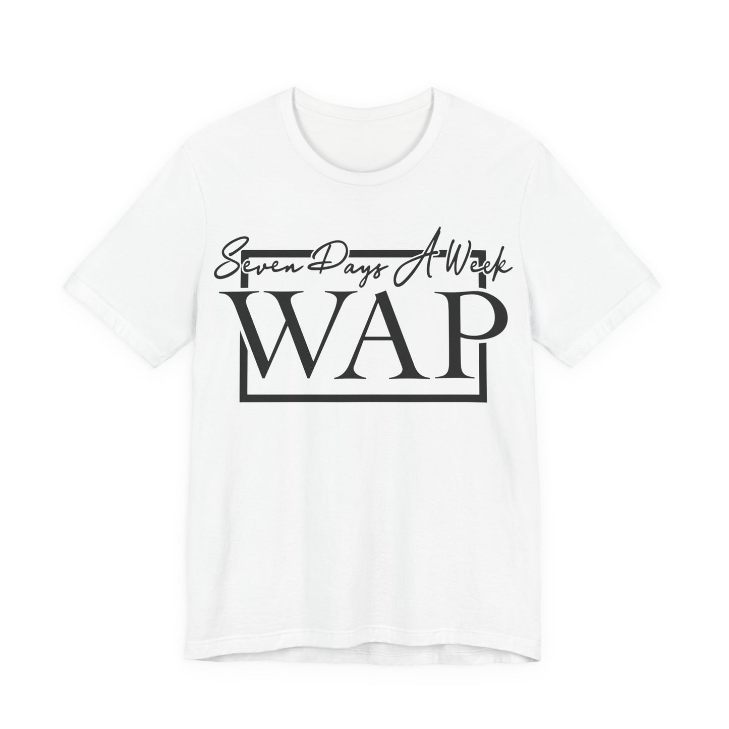 Unisex T Shirt Short Sleeve Seven Days A Week WAP Jersey Tee Crew Neck