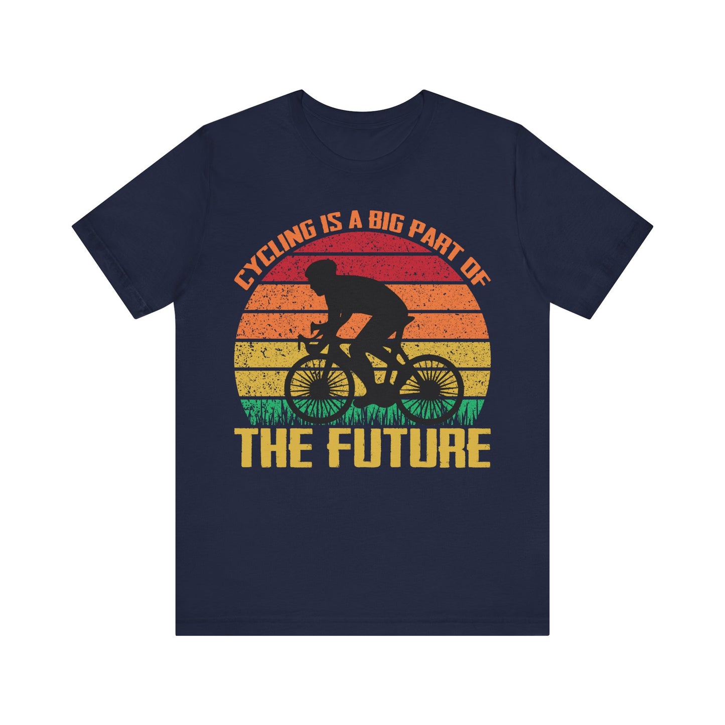 Men's T Shirt Black Short Sleeve Tee Crew Neck Cycling Is Future Jersey Tee