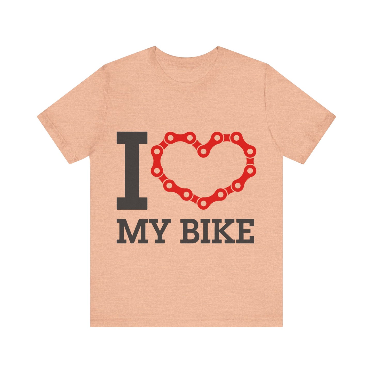 Men's T-Shirt Short Sleeve Tee Crew Neck Jersey I Love My Bike, M to 3XL