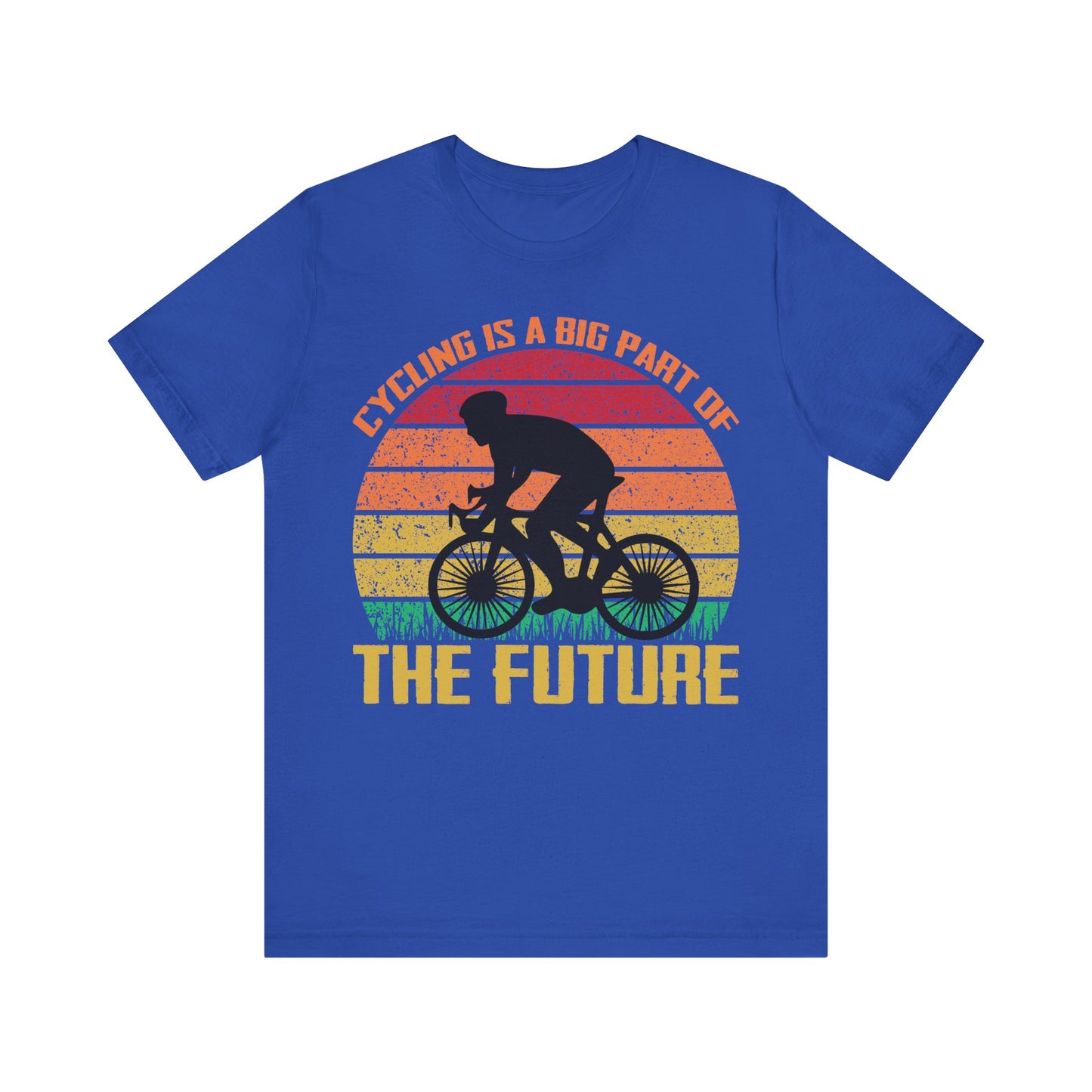 Men's T Shirt Black Short Sleeve Tee Crew Neck Cycling Is Future Jersey Tee