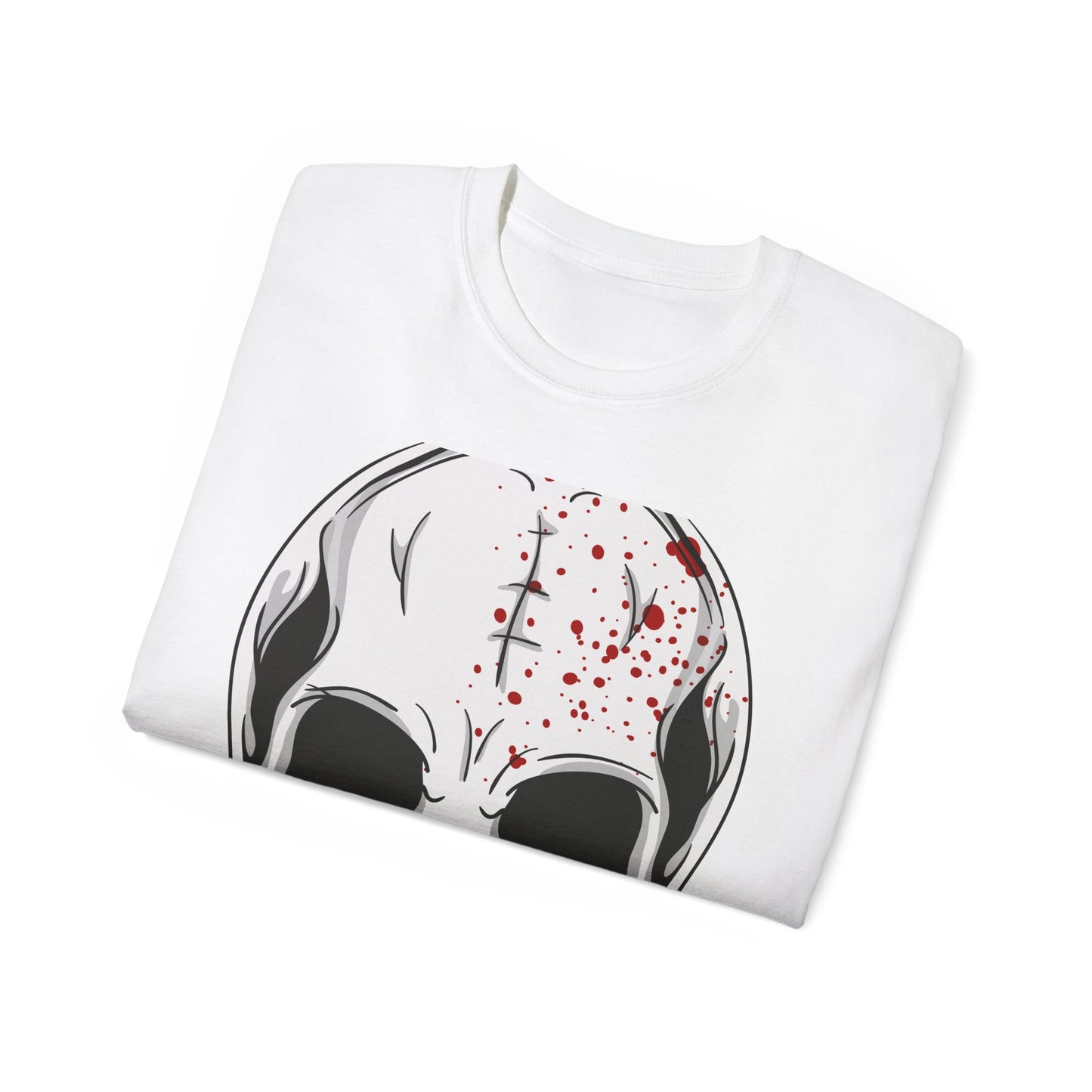 Black, White T Shirt White Skull Illustration Ultra Cotton Tee Calavera Skull Halloween Skull Happy Halloween Face Head