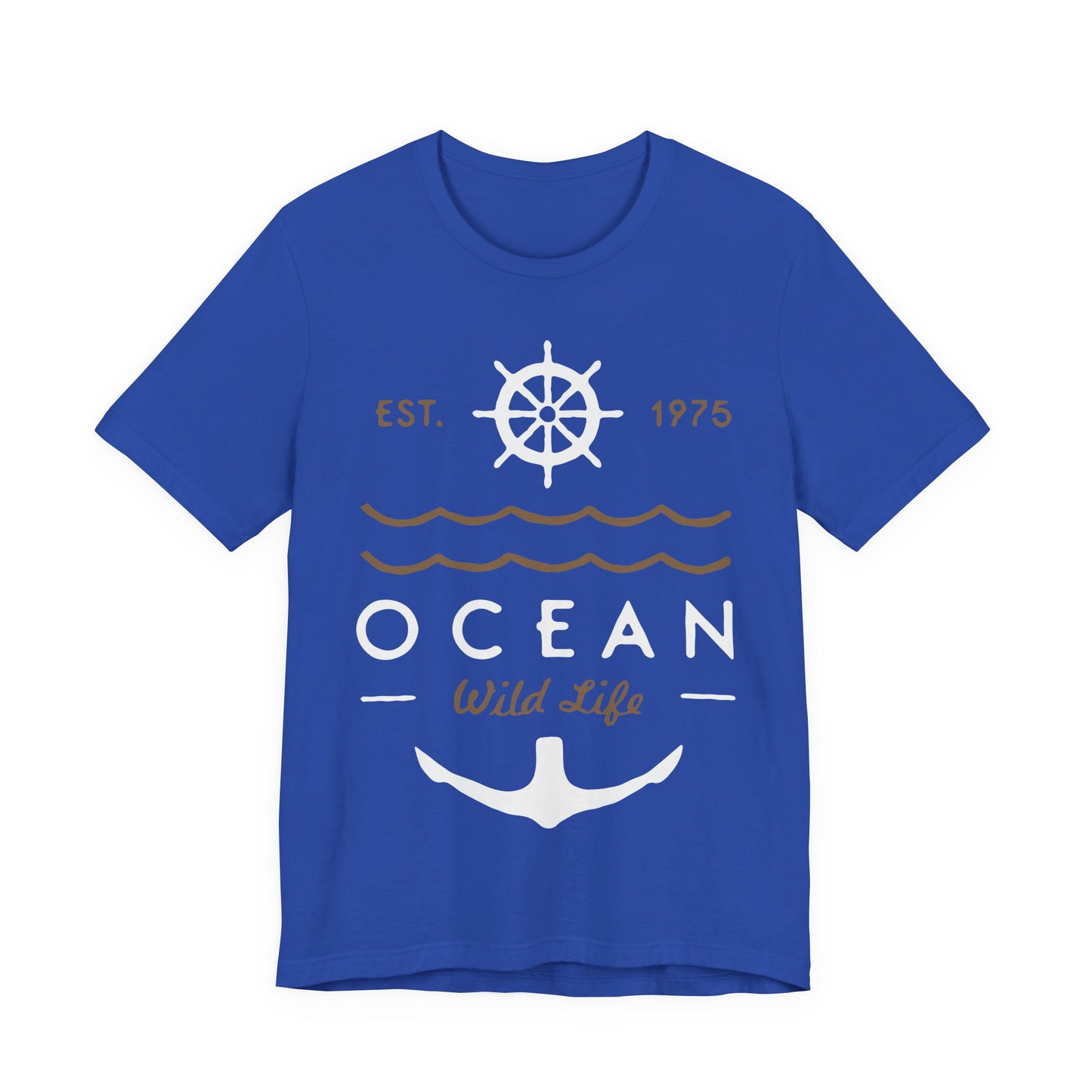 Men's T Shirt Short Sleeve Jersey Tee Ocean Wild Life