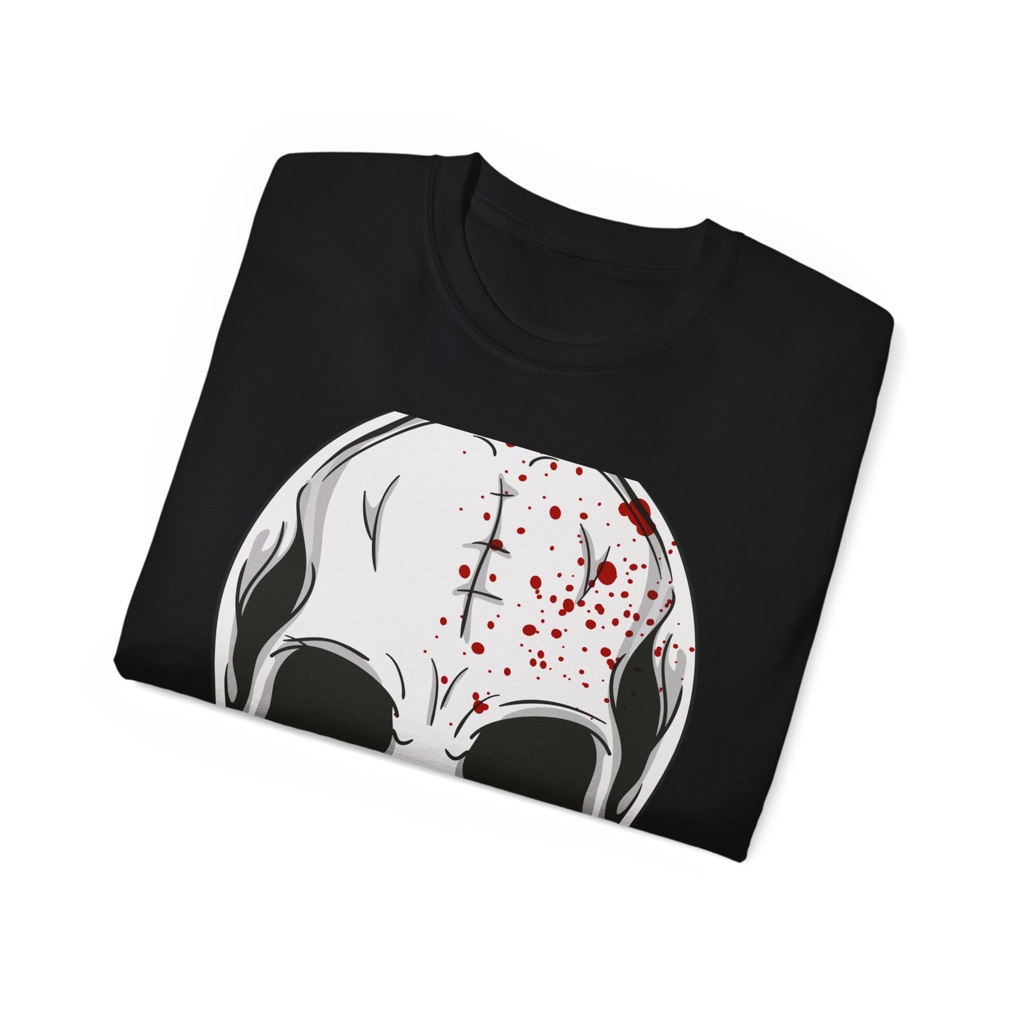 Black, White T Shirt White Skull Illustration Ultra Cotton Tee Calavera Skull Halloween Skull Happy Halloween Face Head
