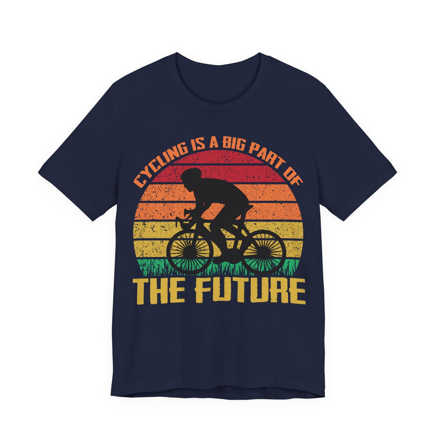 Men's T Shirt Black Short Sleeve Tee Crew Neck Cycling Is Future Jersey Tee