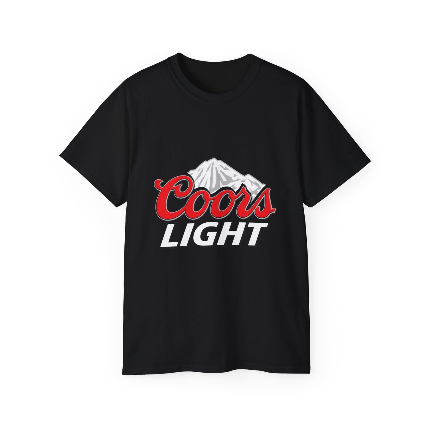 White T Shirt Coors Lite Beer Logo Short Sleeve Jersey Tee White Unisex Classic Fit Quality Cotton