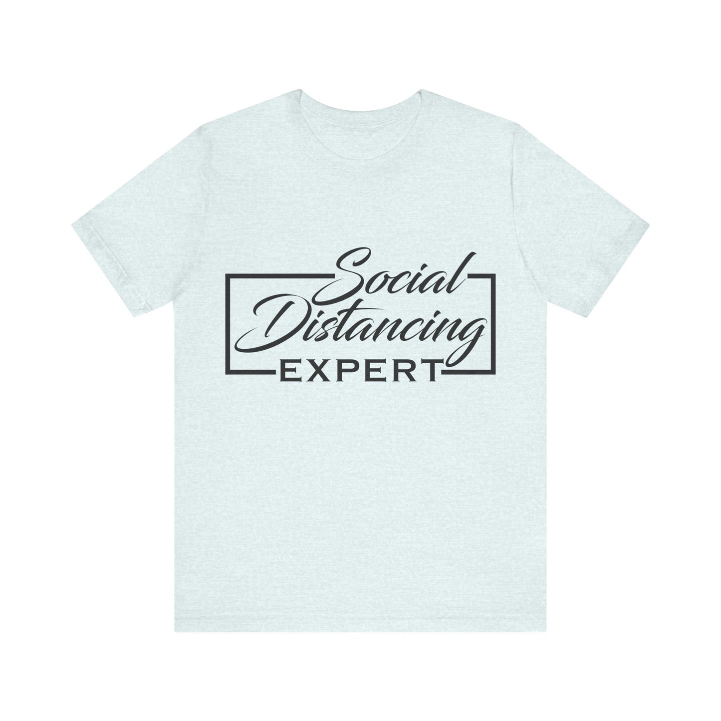 Men's T Shirt Short Sleeve Social Distancing Expert Jersey Tee Crew Neck