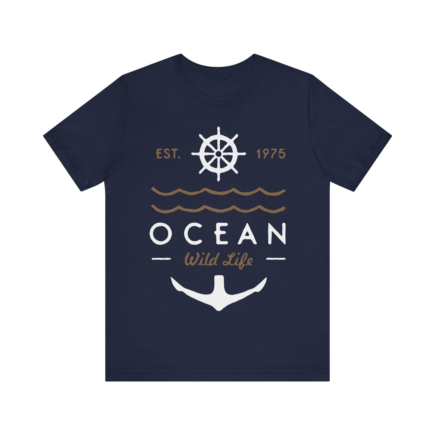 Men's T Shirt Short Sleeve Jersey Tee Ocean Wild Life