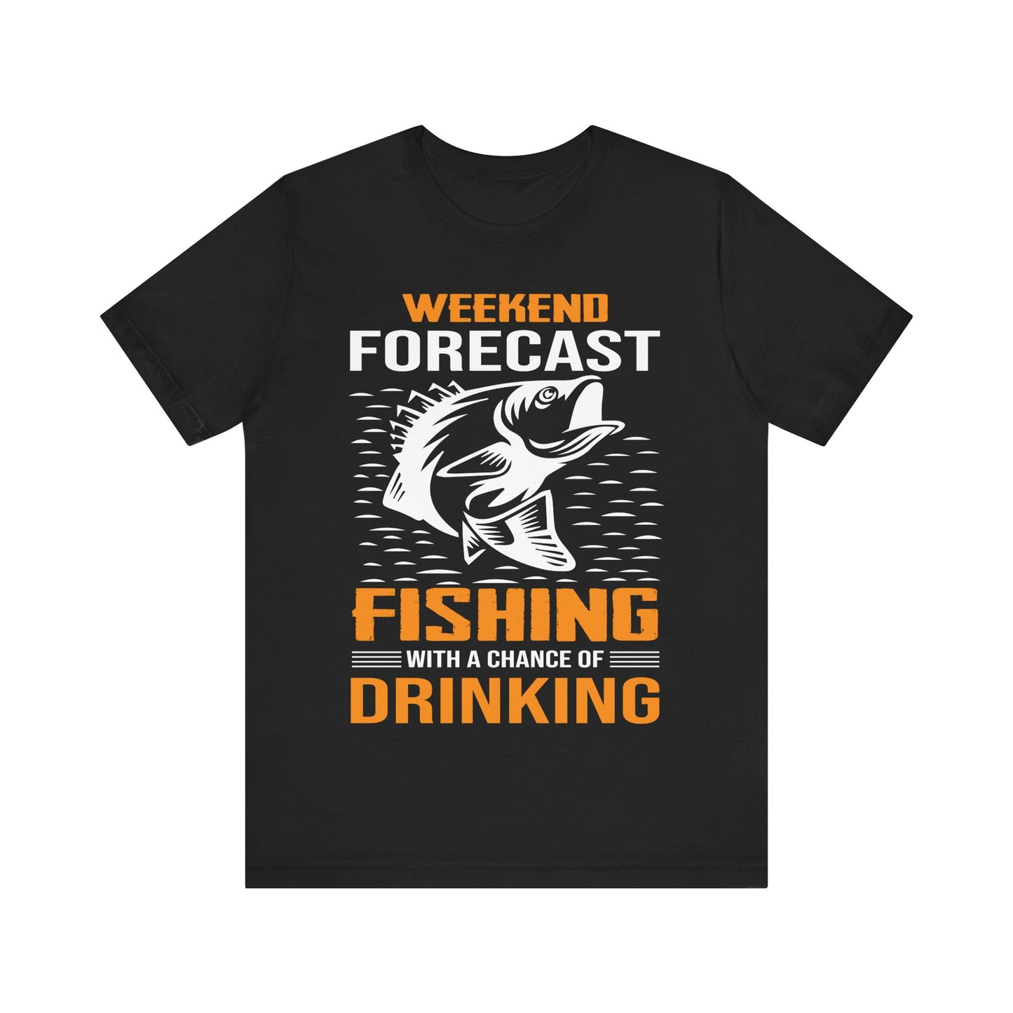 Unisex T Shirt Fishing Weekend Jersey Short Sleeve Tee Crew Neck