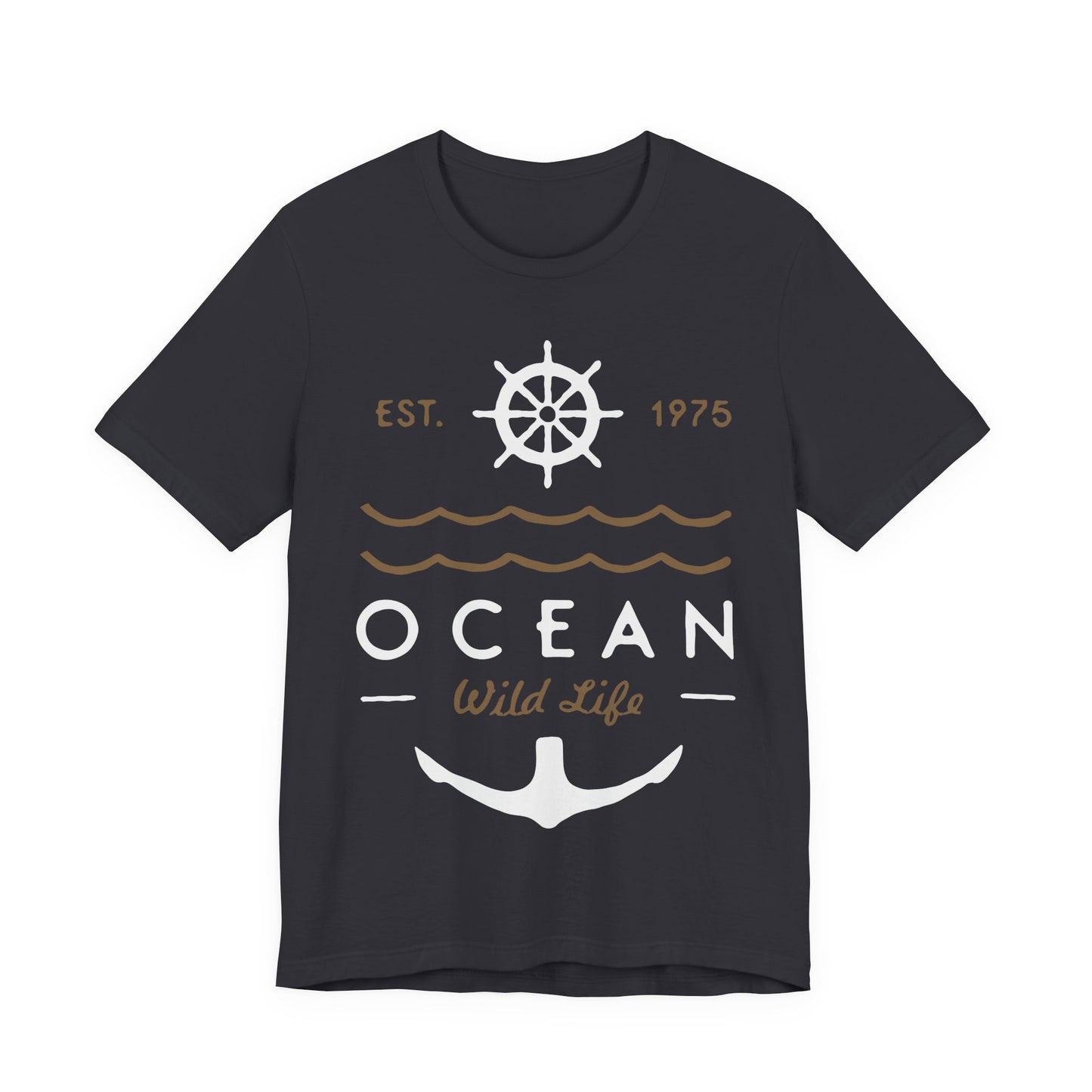 Men's T Shirt Short Sleeve Jersey Tee Ocean Wild Life