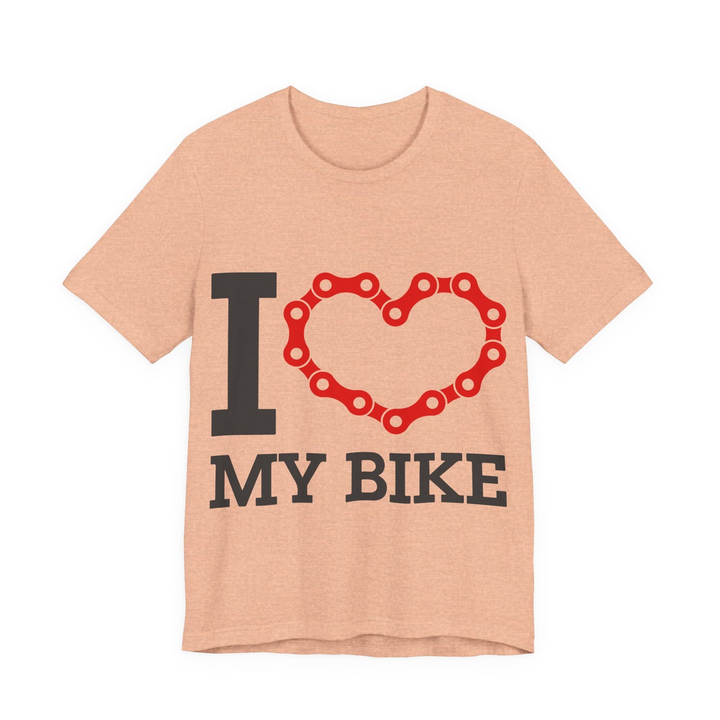 Men's T-Shirt Short Sleeve Tee Crew Neck Jersey I Love My Bike, M to 3XL