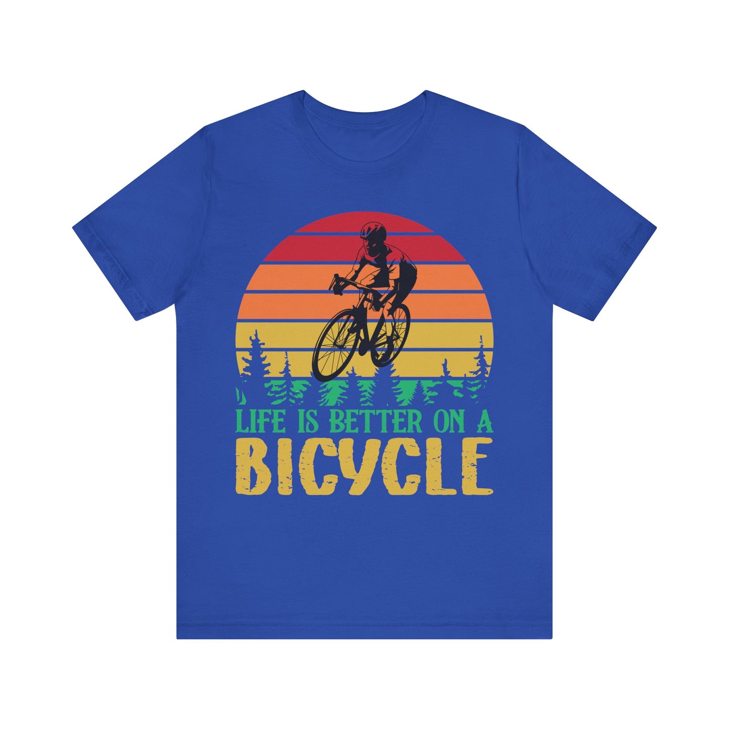 Men's T Shirt Black Bicycle Jersey Short Sleeve Tee