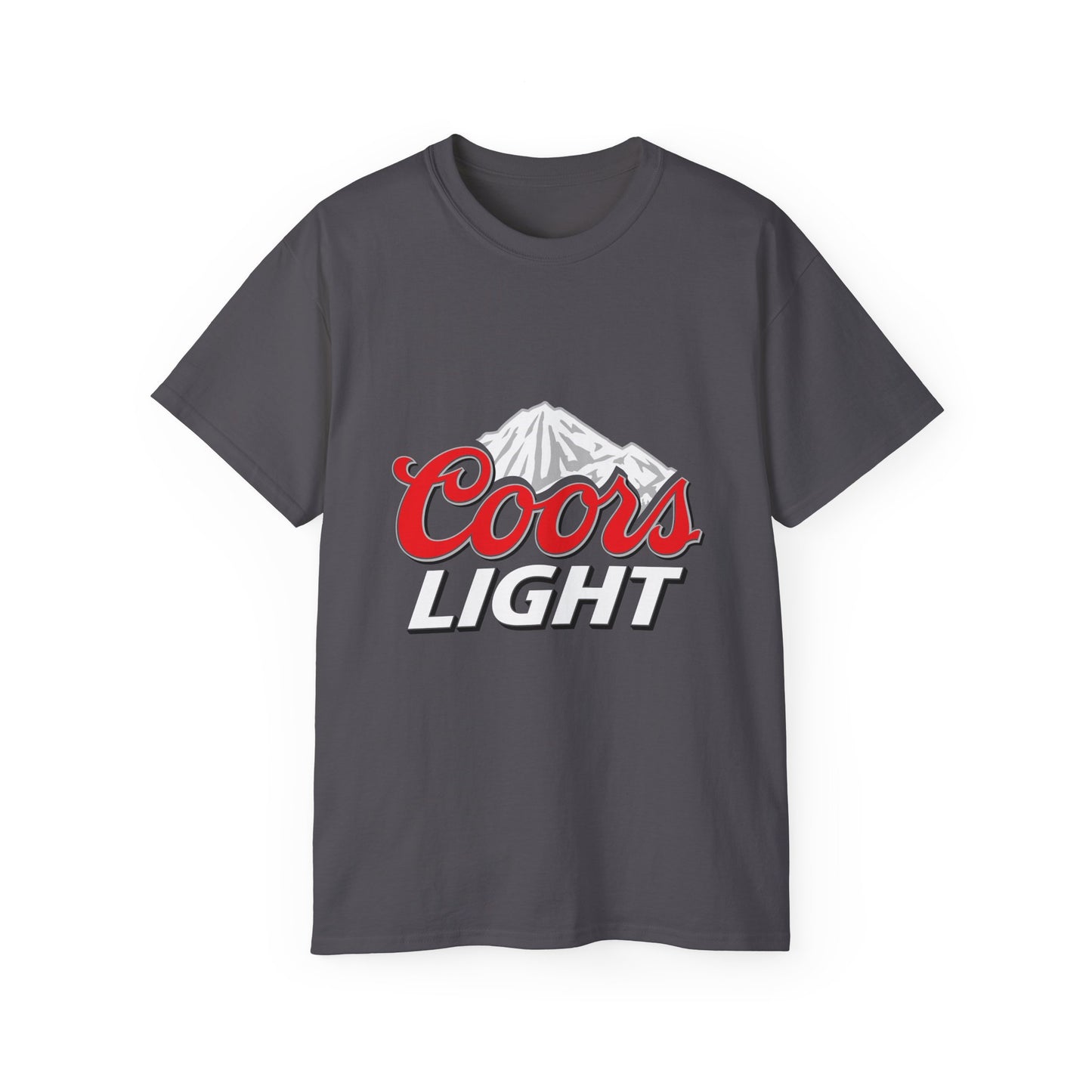 White T Shirt Coors Lite Beer Logo Short Sleeve Jersey Tee White Unisex Classic Fit Quality Cotton