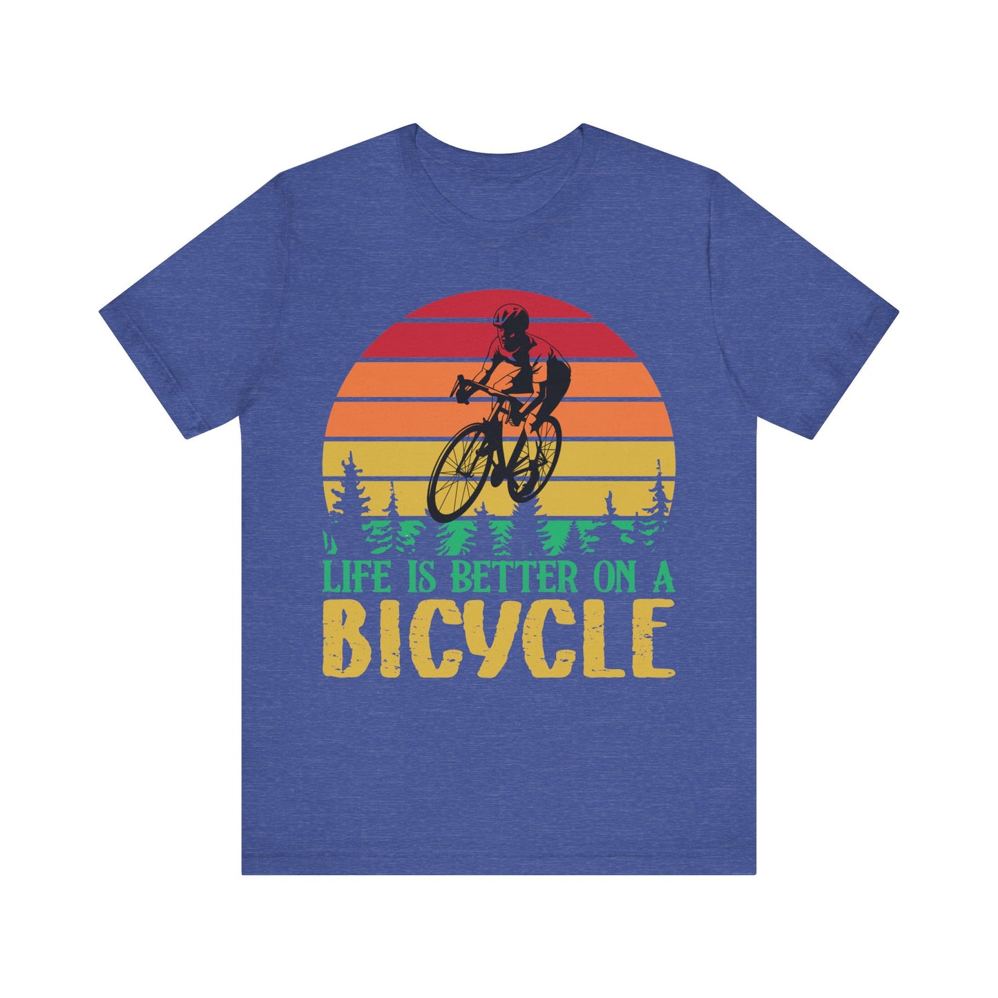 Men's T Shirt Black Bicycle Jersey Short Sleeve Tee
