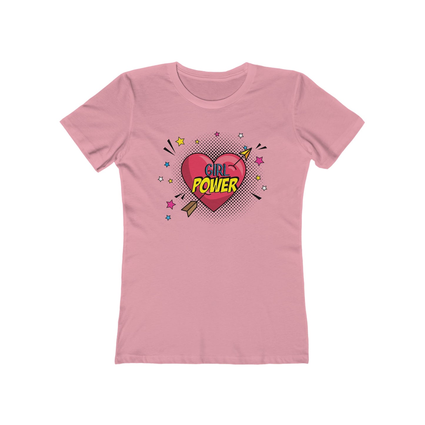 Women's Casual Fashion T Shirt Slim Fit The Boyfriend Girl Power Tee