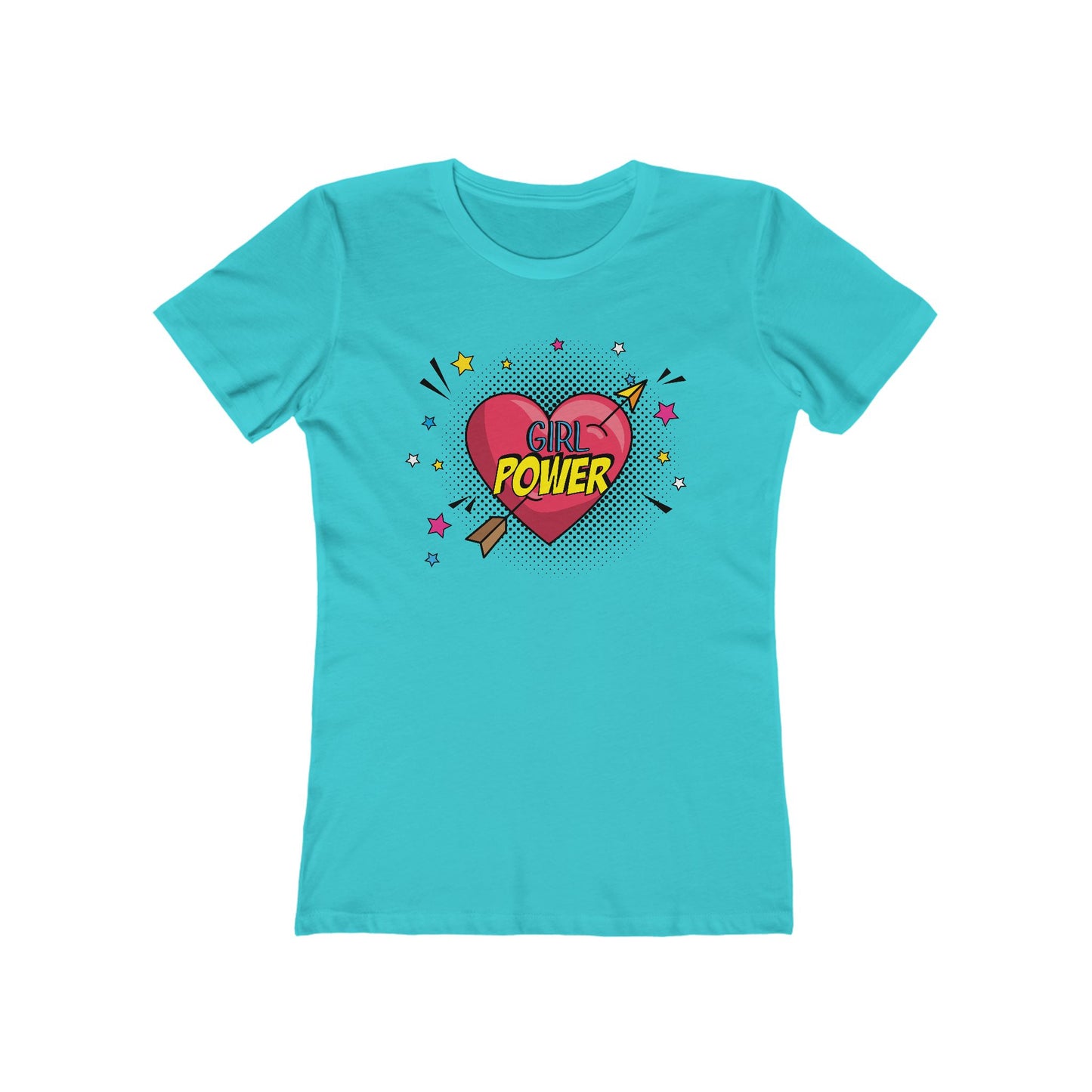 Women's Casual Fashion T Shirt Slim Fit The Boyfriend Girl Power Tee
