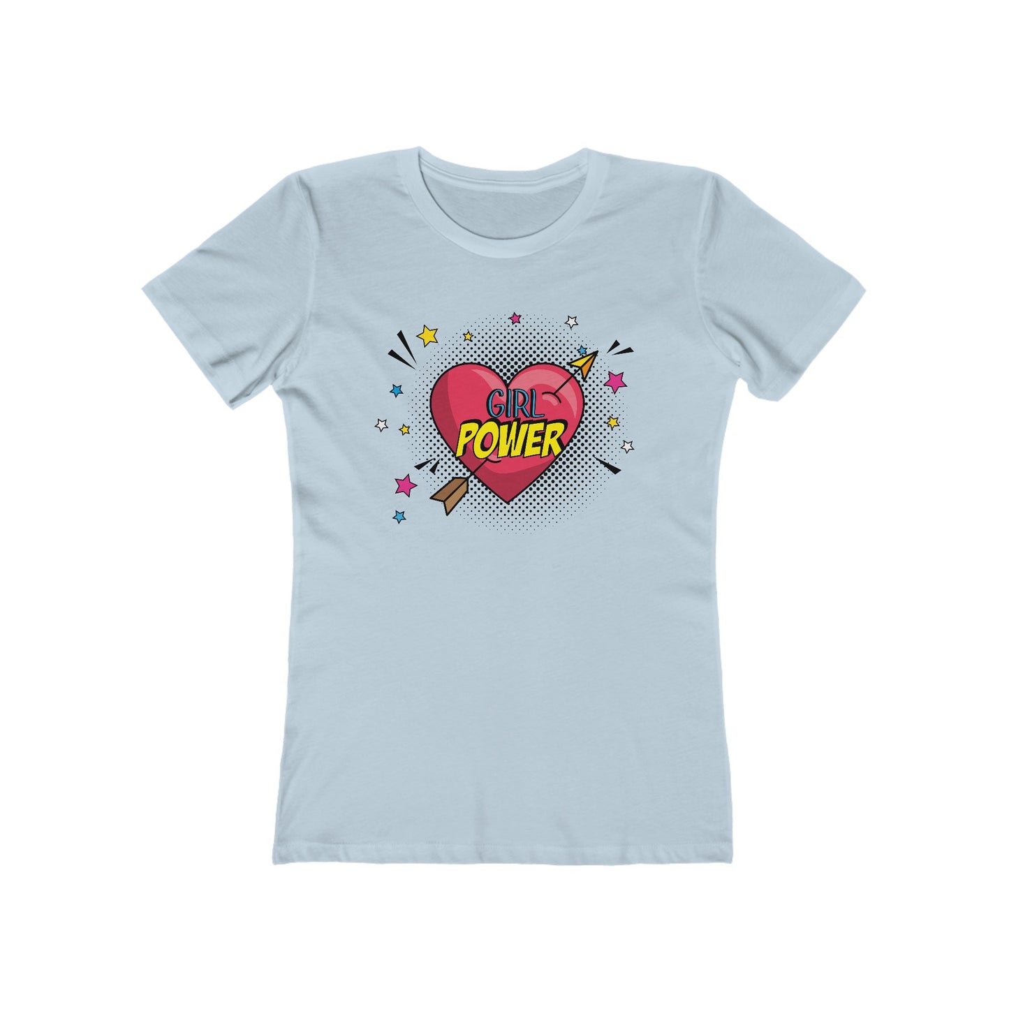Women's Casual Fashion T Shirt Slim Fit The Boyfriend Girl Power Tee