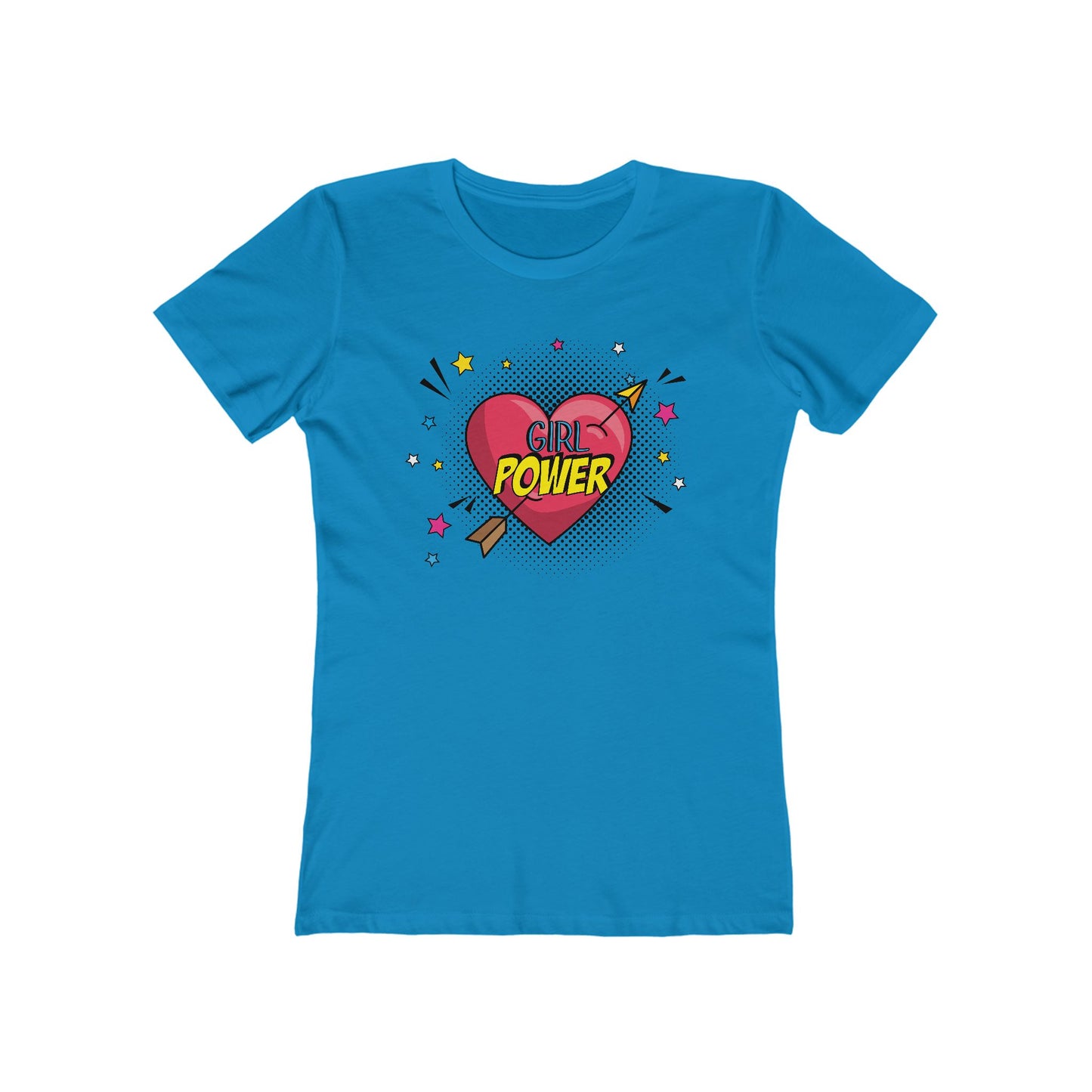 Women's Casual Fashion T Shirt Slim Fit The Boyfriend Girl Power Tee