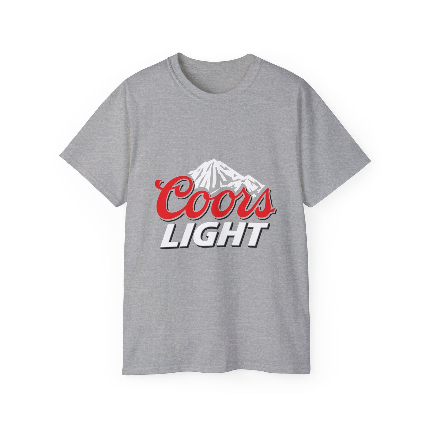 White T Shirt Coors Lite Beer Logo Short Sleeve Jersey Tee White Unisex Classic Fit Quality Cotton