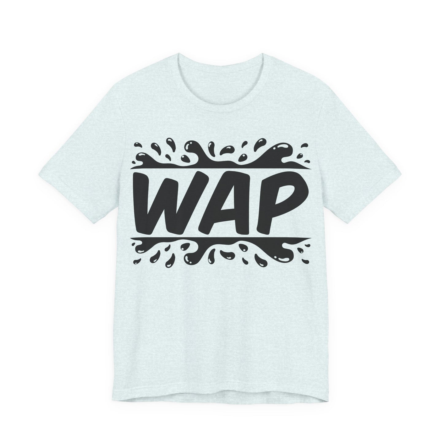 Unisex T Shirt Short Sleeve WAP Black Logo Jersey Tee Crew Neck