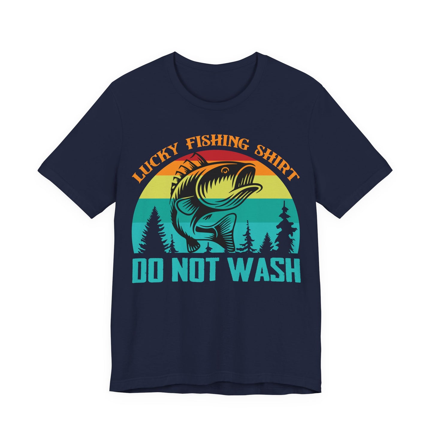 Unisex T Shirt Lucky Fishing T Shirt Jersey Short Sleeve Tee Crew Neck Black