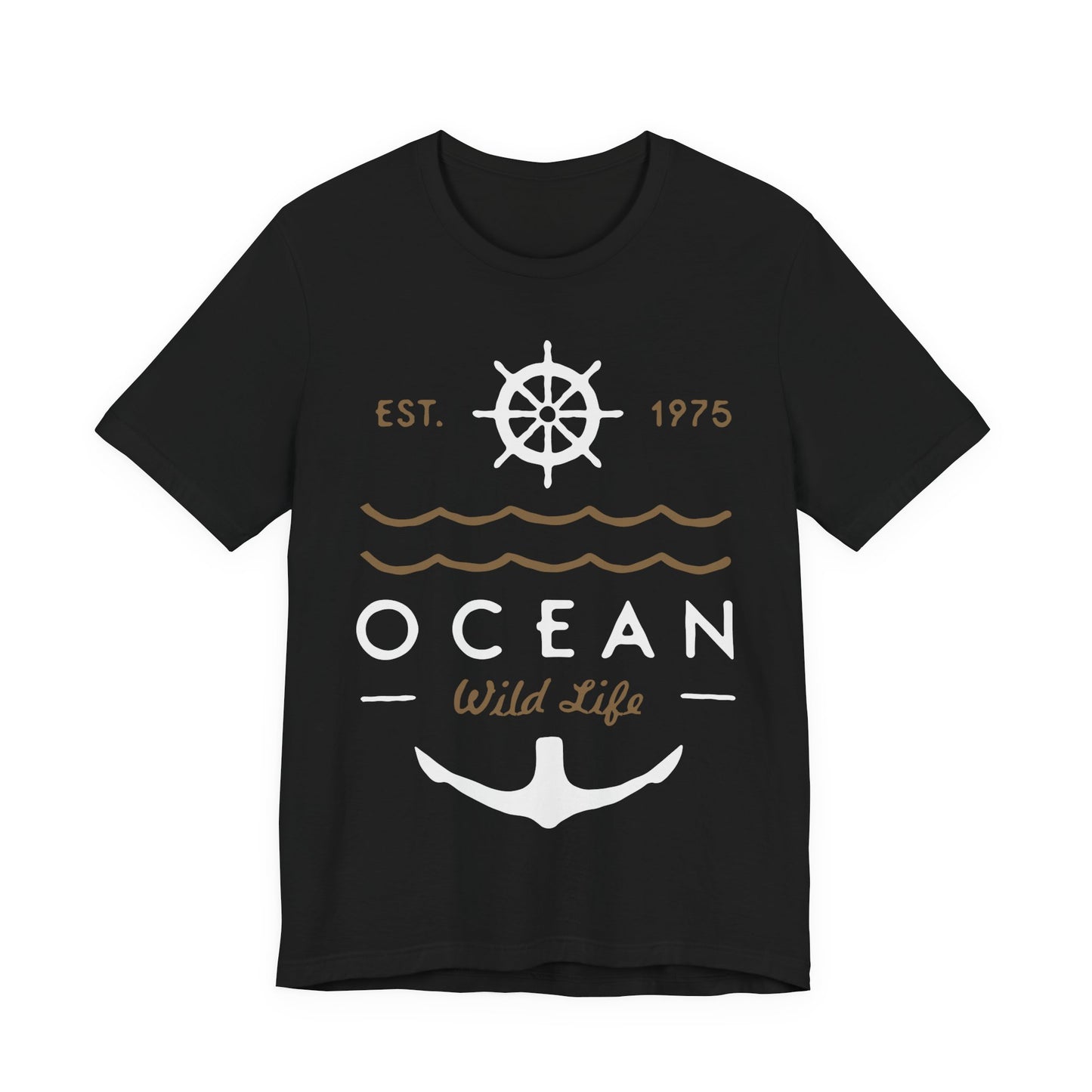 Men's T Shirt Short Sleeve Jersey Tee Ocean Wild Life
