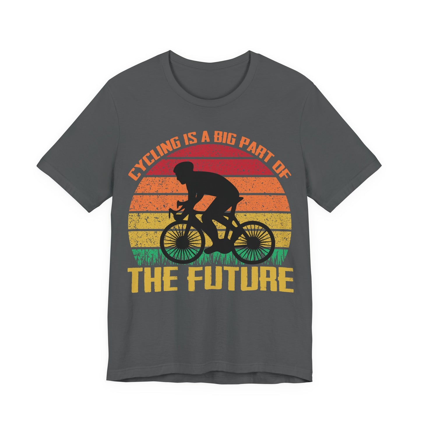Men's T Shirt Black Short Sleeve Tee Crew Neck Cycling Is Future Jersey Tee