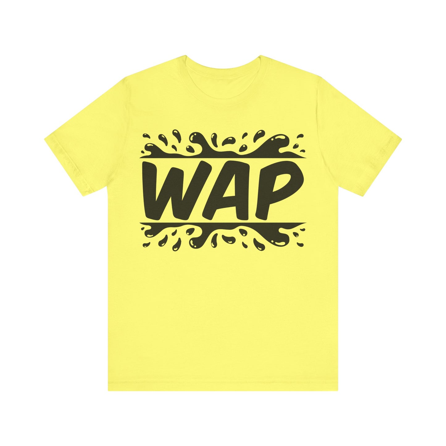 Unisex T Shirt Short Sleeve WAP Black Logo Jersey Tee Crew Neck