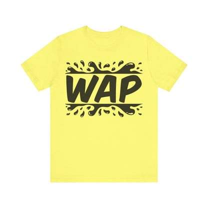 Unisex T Shirt Short Sleeve WAP Black Logo Jersey Tee Crew Neck