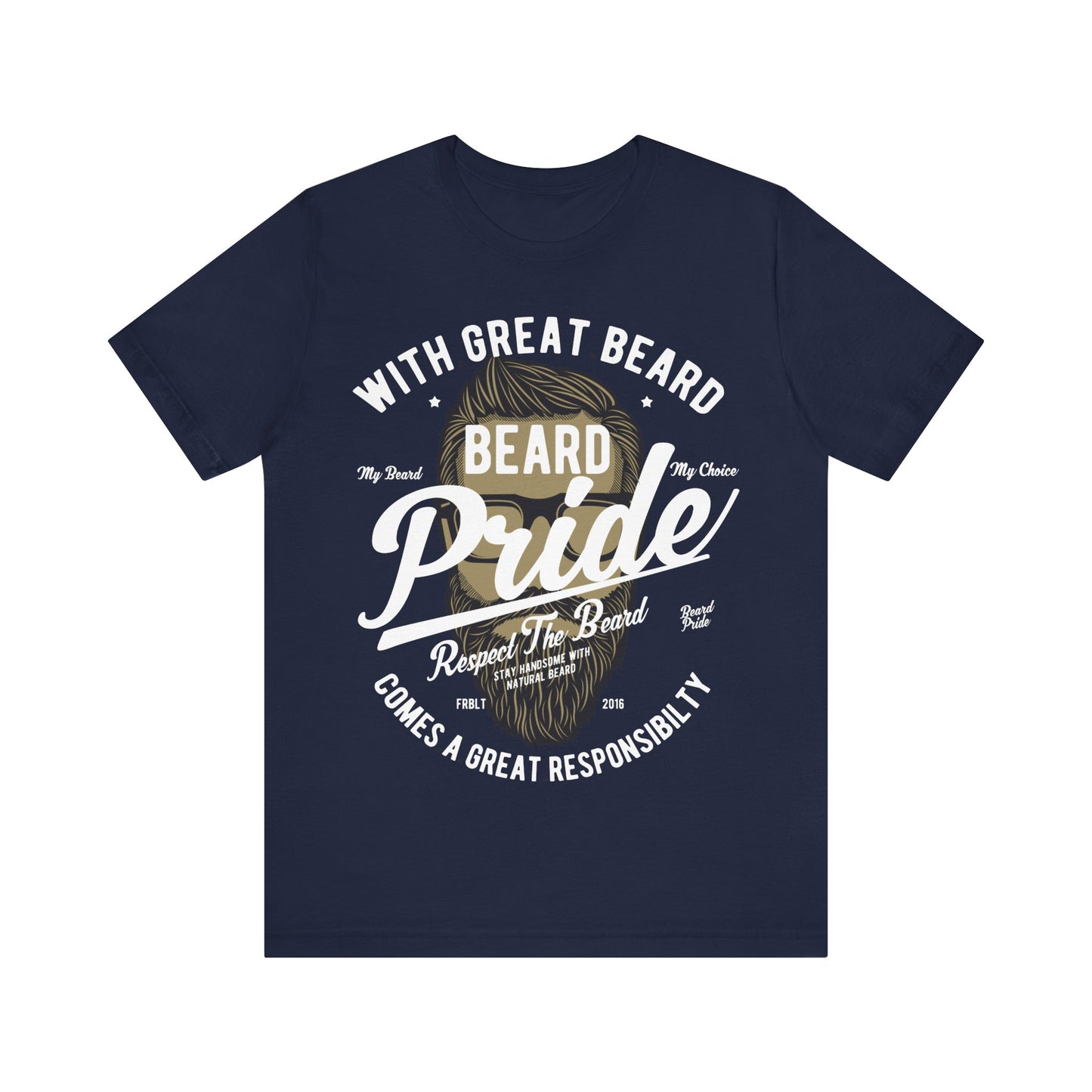 Men's T Shirt Short Sleeve Beard Pride Jersey Tee Crew Neck Regular Fit