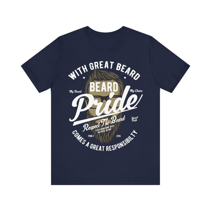 Men's T Shirt Short Sleeve Beard Pride Jersey Tee Crew Neck Regular Fit