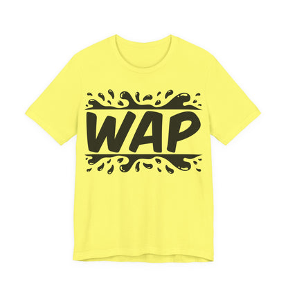Unisex T Shirt Short Sleeve WAP Black Logo Jersey Tee Crew Neck