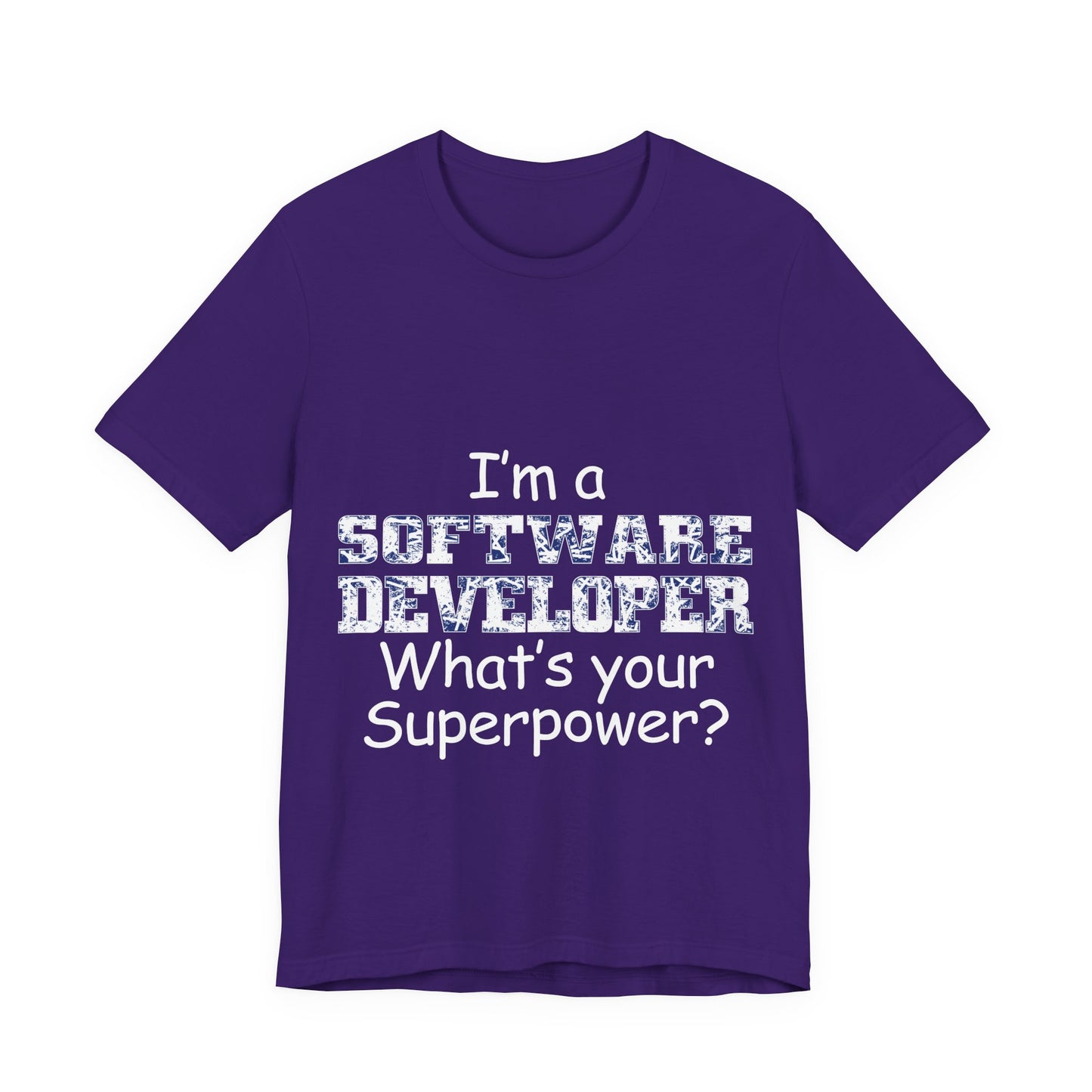 Men's T Shirt Crew Neck Short Sleeve Jersey Tee Software Developer